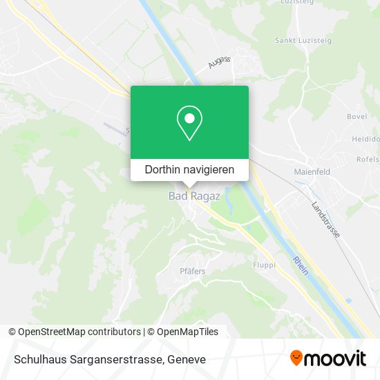 Schulhaus Sarganserstrasse Karte