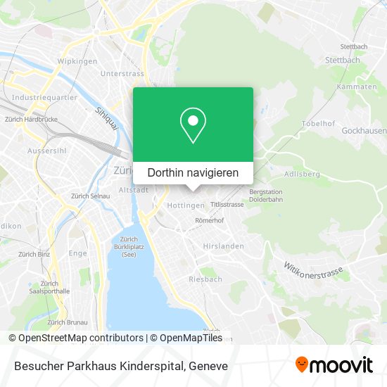 Besucher Parkhaus Kinderspital Karte