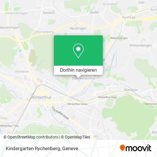Kindergarten Rychenberg Karte