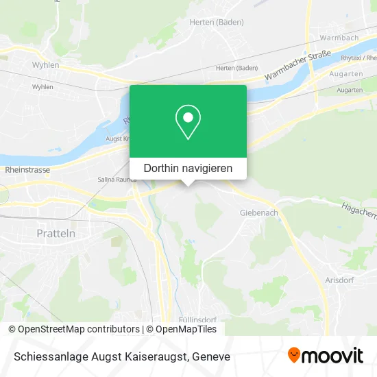 Schiessanlage Augst Kaiseraugst Karte