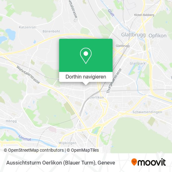 Aussichtsturm Oerlikon (Blauer Turm) Karte