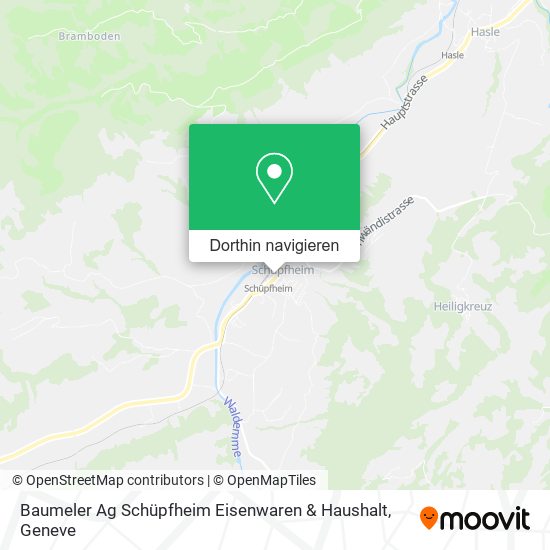Baumeler Ag Schüpfheim Eisenwaren & Haushalt Karte