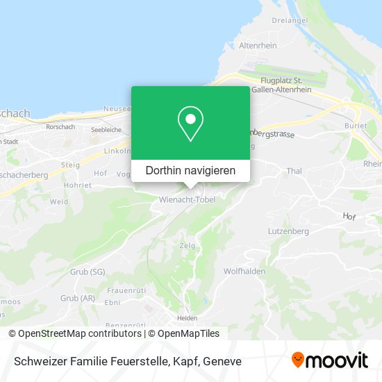 Schweizer Familie Feuerstelle, Kapf Karte