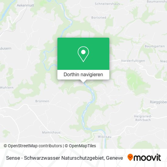 Sense - Schwarzwasser Naturschutzgebiet Karte