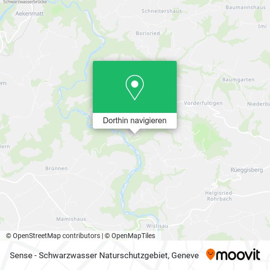 Sense - Schwarzwasser Naturschutzgebiet Karte