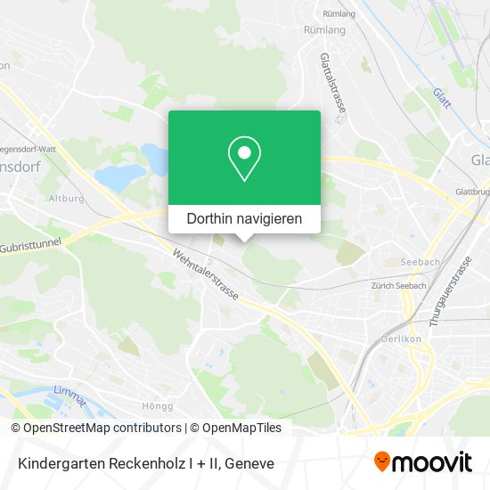 Kindergarten Reckenholz I + II Karte