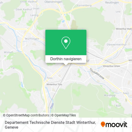 Departement Technische Dienste Stadt Winterthur Karte