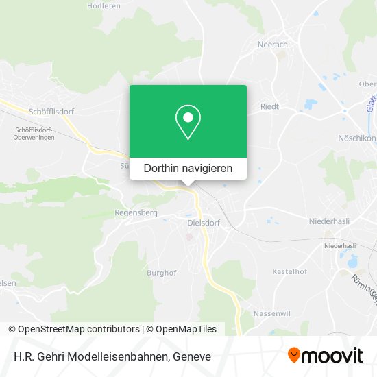 H.R. Gehri Modelleisenbahnen Karte