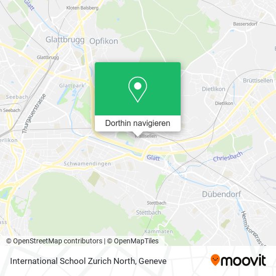 International School Zurich North Karte