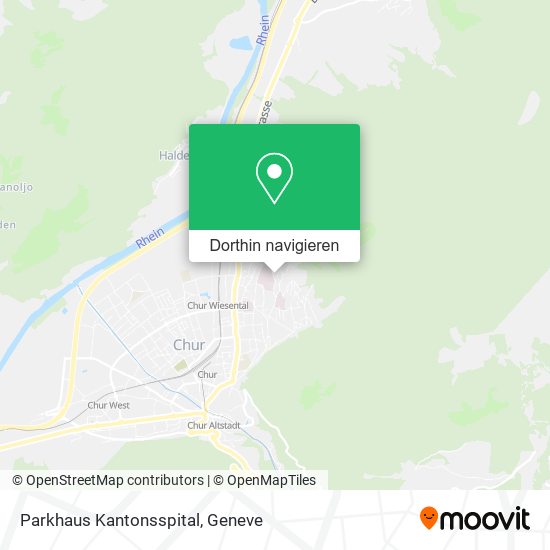 Parkhaus Kantonsspital Karte