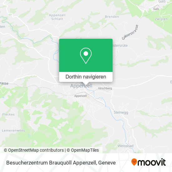 Besucherzentrum Brauquöll Appenzell Karte