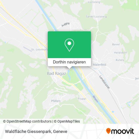 Waldfläche Giessenpark Karte