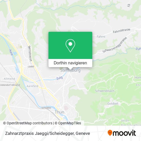 Zahnarztpraxis Jaeggi / Scheidegger Karte