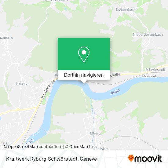 Kraftwerk Ryburg-Schwörstadt Karte