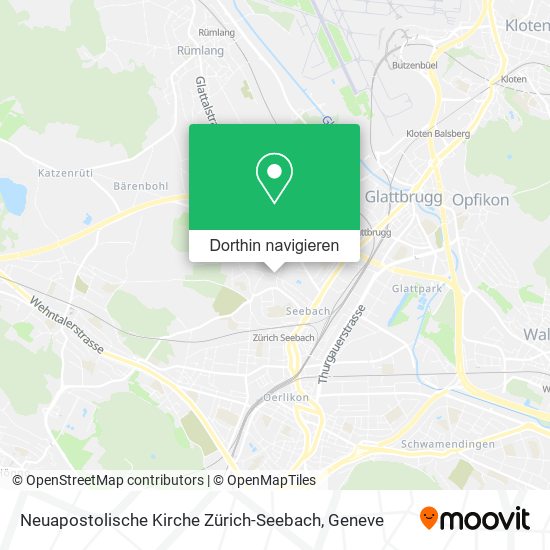 Neuapostolische Kirche Zürich-Seebach Karte