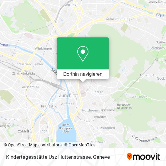 Kindertagesstätte Usz Huttenstrasse Karte