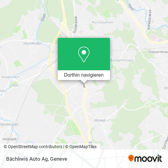 Bächliwis Auto Ag Karte