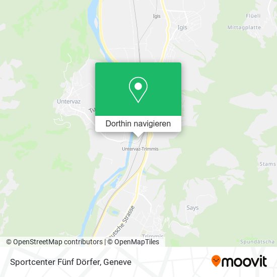 Sportcenter Fünf Dörfer Karte