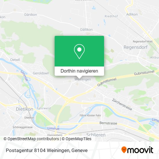 Postagentur 8104 Weiningen Karte