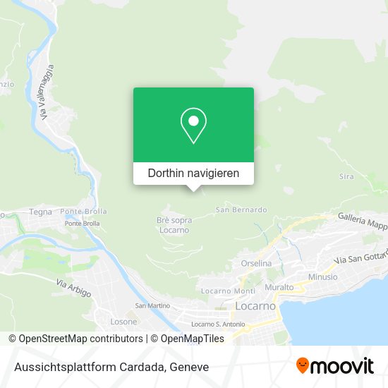 Aussichtsplattform Cardada Karte