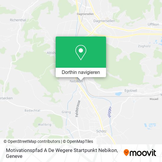 Motivationspfad A De Wegere Startpunkt Nebikon Karte