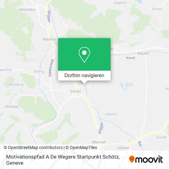 Motivationspfad A De Wegere Startpunkt Schötz Karte