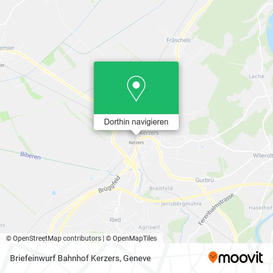 Briefeinwurf Bahnhof Kerzers Karte