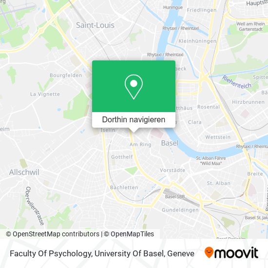 Faculty Of Psychology, University Of Basel Karte