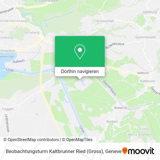 Beobachtungsturm Kaltbrunner Ried (Gross) Karte