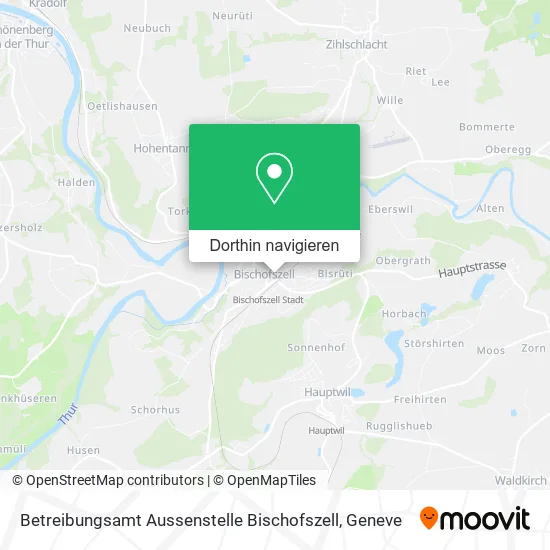 Betreibungsamt Aussenstelle Bischofszell Karte