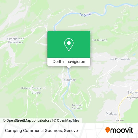 Camping Communal Goumois Karte