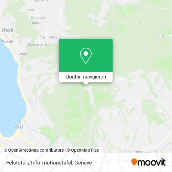 Felststurz Informationstafel Karte
