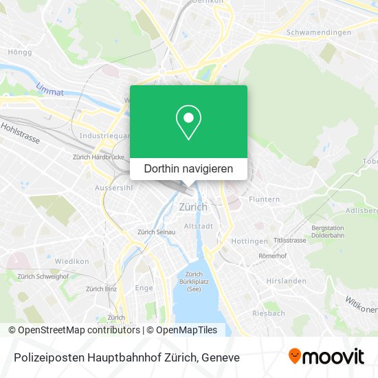 Polizeiposten Hauptbahnhof Zürich Karte
