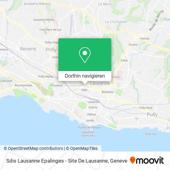 Sdis Lausanne Epalinges - Site De Lausanne Karte