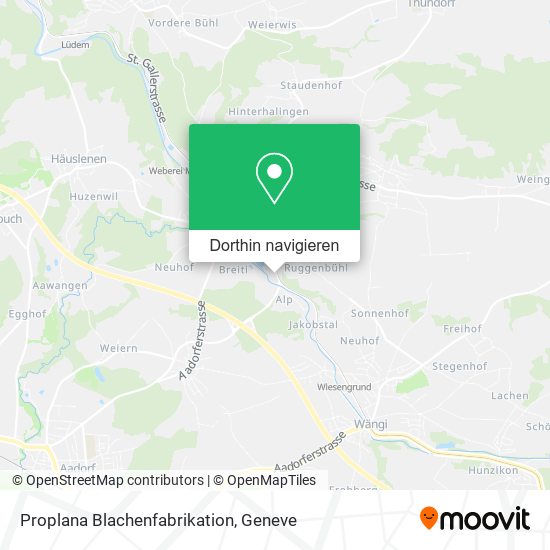 Proplana Blachenfabrikation Karte