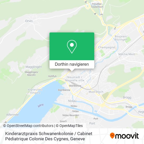 Kinderarztpraxis Schwanenkolonie / Cabinet Pédiatrique Colonie Des Cygnes Karte