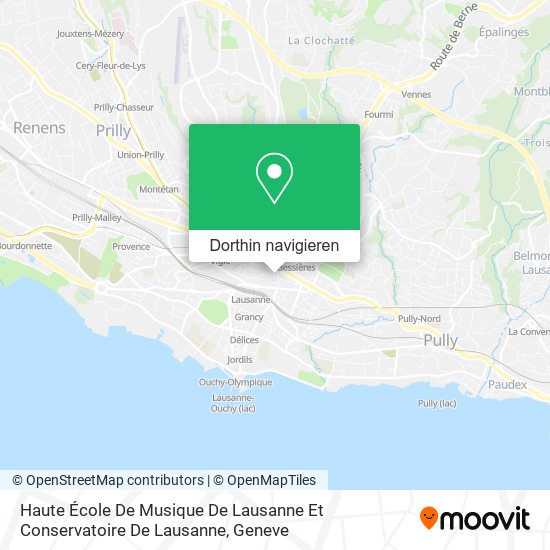 Haute École De Musique De Lausanne Et Conservatoire De Lausanne Karte