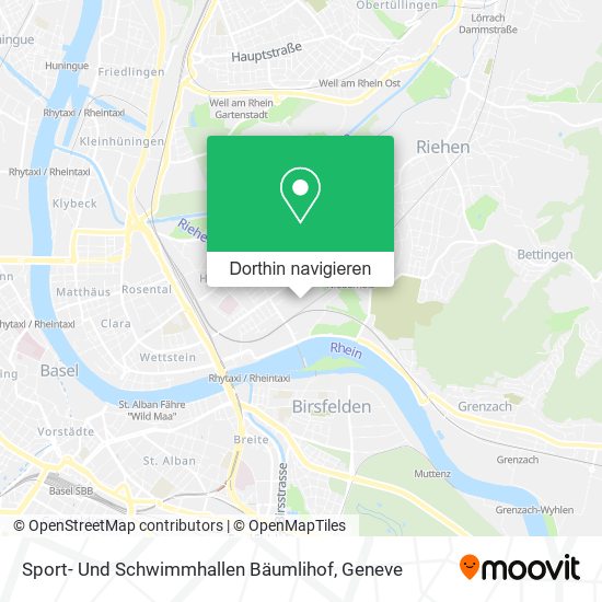 Sport- Und Schwimmhallen Bäumlihof Karte
