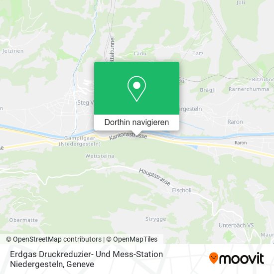 Erdgas Druckreduzier- Und Mess-Station Niedergesteln Karte