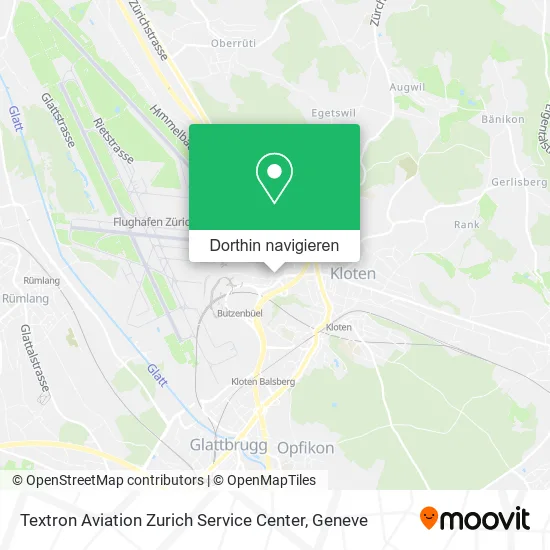 Textron Aviation Zurich Service Center Karte