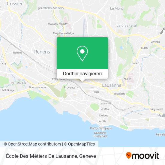 École Des Métiers De Lausanne Karte