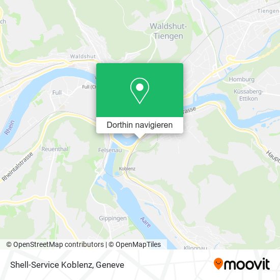 Shell-Service Koblenz Karte