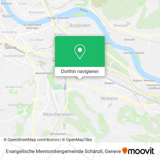 Evangelische Mennonitengemeinde Schänzli Karte