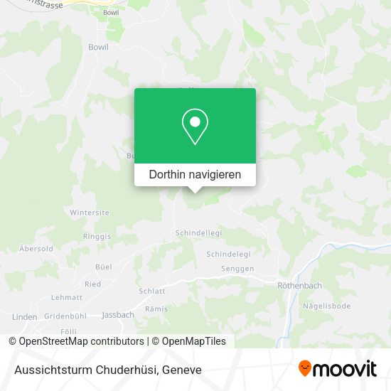 Aussichtsturm Chuderhüsi Karte