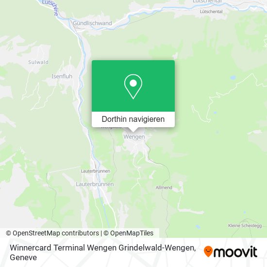Winnercard Terminal Wengen Grindelwald-Wengen Karte