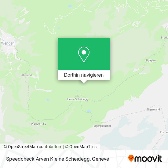 Speedcheck Arven Kleine Scheidegg Karte