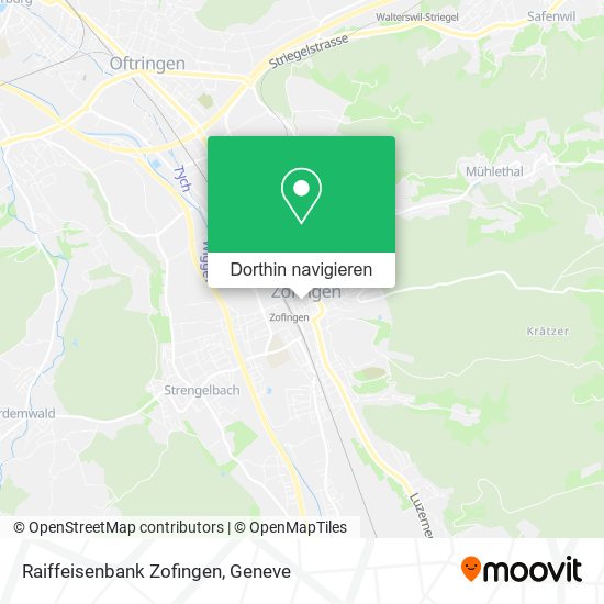 Raiffeisenbank Zofingen Karte
