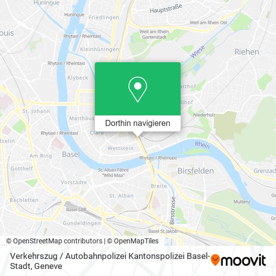 Verkehrszug / Autobahnpolizei Kantonspolizei Basel-Stadt Karte