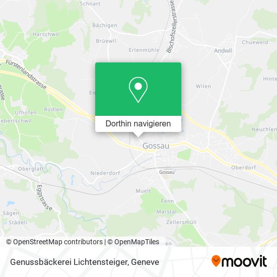 Genussbäckerei Lichtensteiger Karte