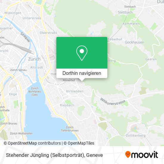 Stehender Jüngling (Selbstporträt) Karte